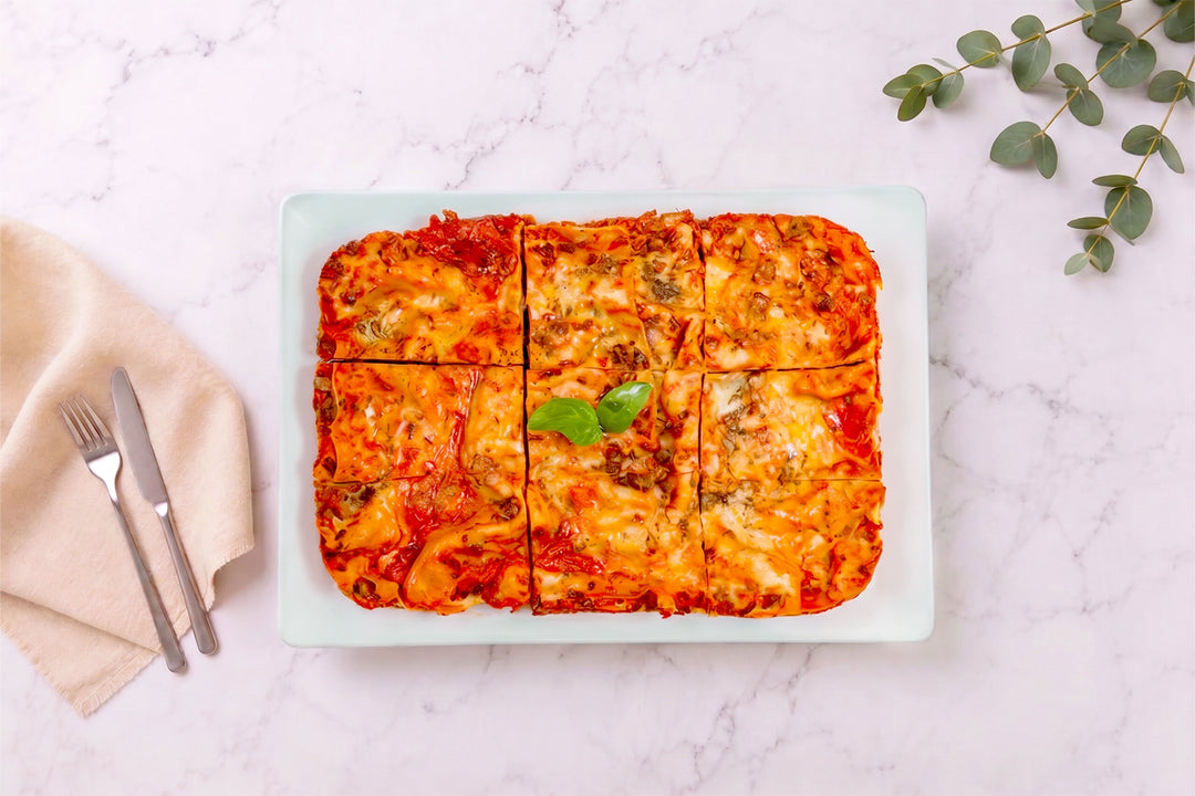 Tray of Beef Lasagna