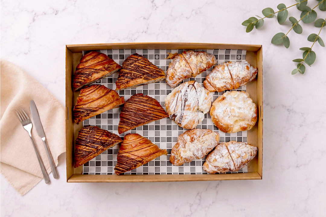 Chocolate & Almond Croissants Platter