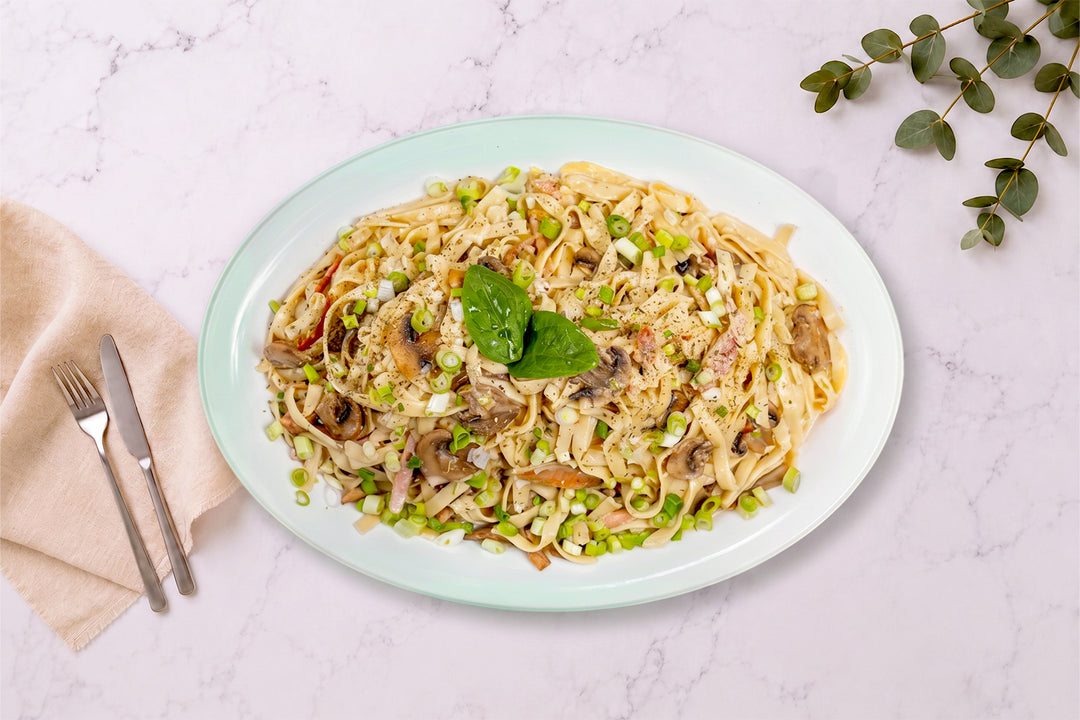 Tray of Creamy Carbonara