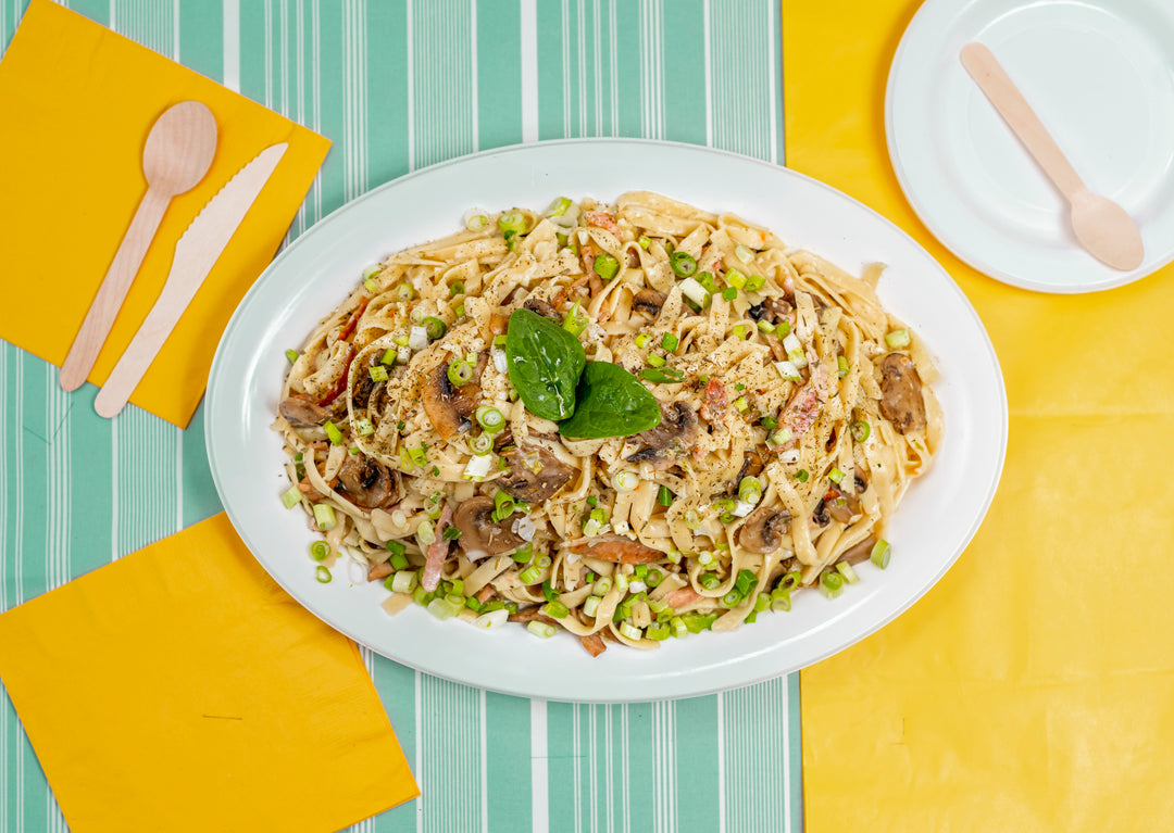 Tray of Creamy Carbonara