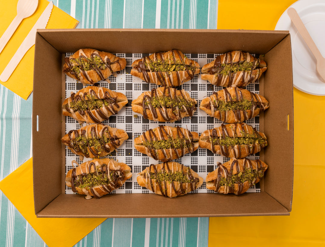 Dubai Chocolate Croissants Platter