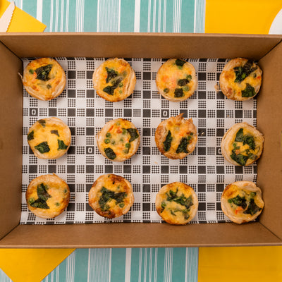Home-made Vegetarian Quiches Platter