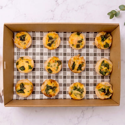 Home-made Vegetarian Quiches Platter